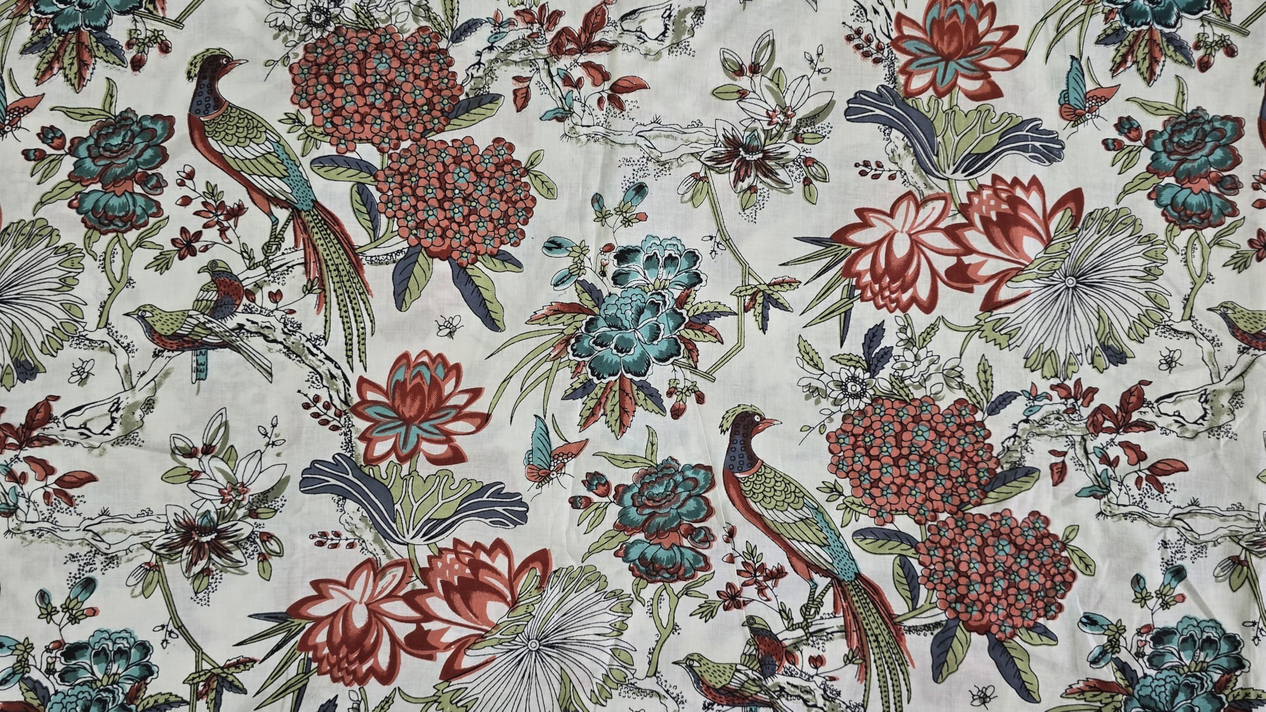 Tissu à imprimé floral en coton décoratif haut de gamme pour couture et tapis de luxe - 6