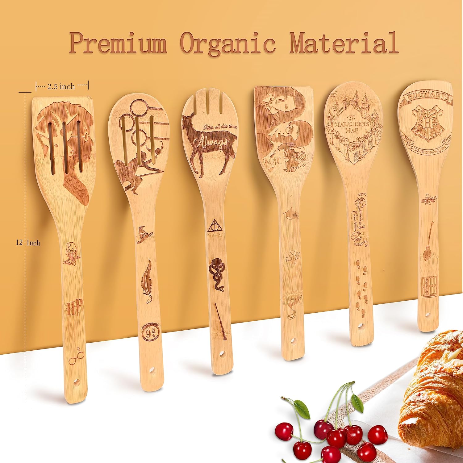 7PCS Gifts for Women Kitchen Accessories Wooden Spoons for Cooking Utensils Set 7pcs Magic Spoon for Housewarming-Wooden Spatula for Birthday Gift
