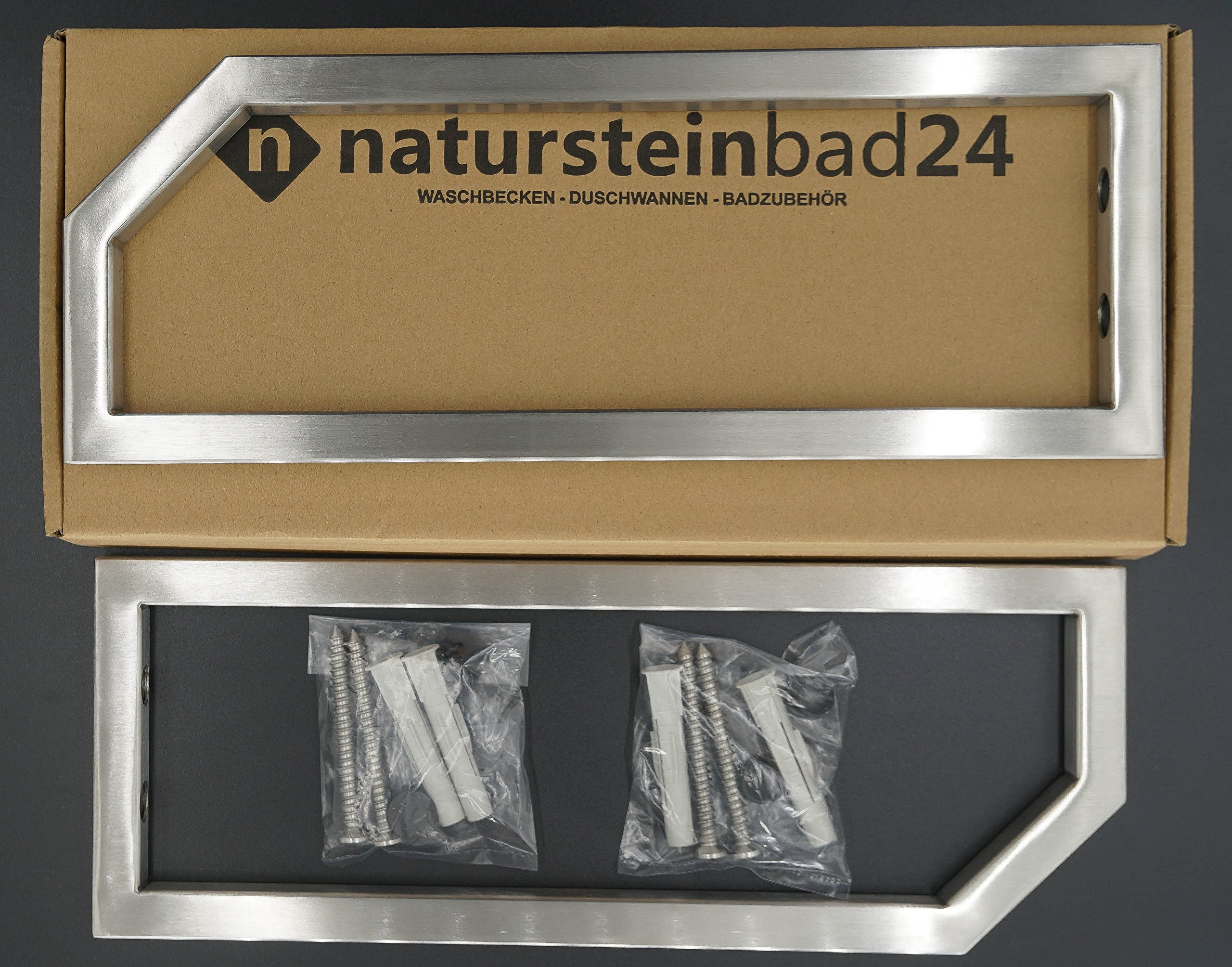 Halter für Waschtisch Waschbecken Handtuchhalter Edelstahl 40cm | 1 Set, auch andere Größen erhältlich