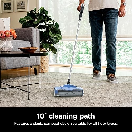 Miniatura 4 de Shark Barredora de piso recargable, cepillo motorizado, diseño giratorio compacto, taza de polvo fácil de vaciar, camino de limpieza de 10 pulgadas,