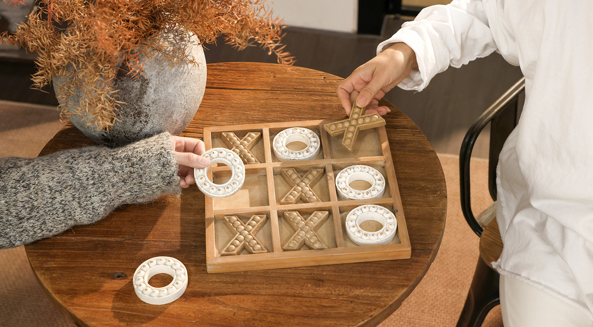 Amazon.com: NIKKY HOME Tic Tac Toe Game Coffee Table Decor, 10.6