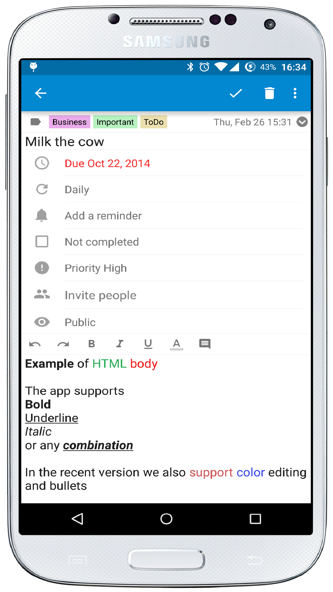 Tasks & Notes for MS Exchange - Application sur Amazon Appstore