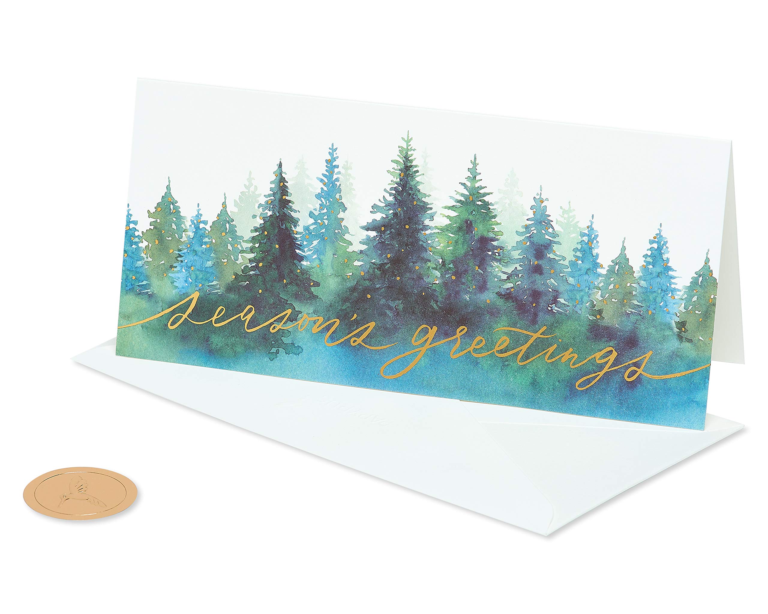 papyrusHoliday Cards Boxed with Envelopes, Best Wishes, Forest (16-Count)