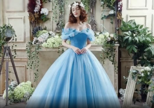 Amazon.com: Women's Off Shoulder Fairy Prom Dresses Cinderella Tulle Formal  Brithday Party Gowns Sweet 15 16 Long Ball Gown Black : Clothing, Shoes &  Jewelry