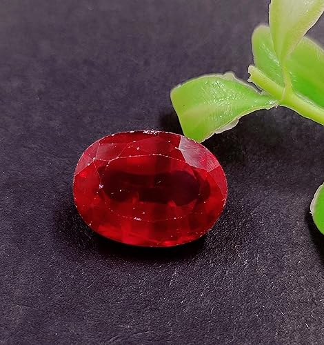 Miniatura 7 de Globelgems - Piedra de rubí birmana de 20 a 22 quilates tratada natural con certificación suelta, piedra ovalada facetada, Gema, Sin gemas.