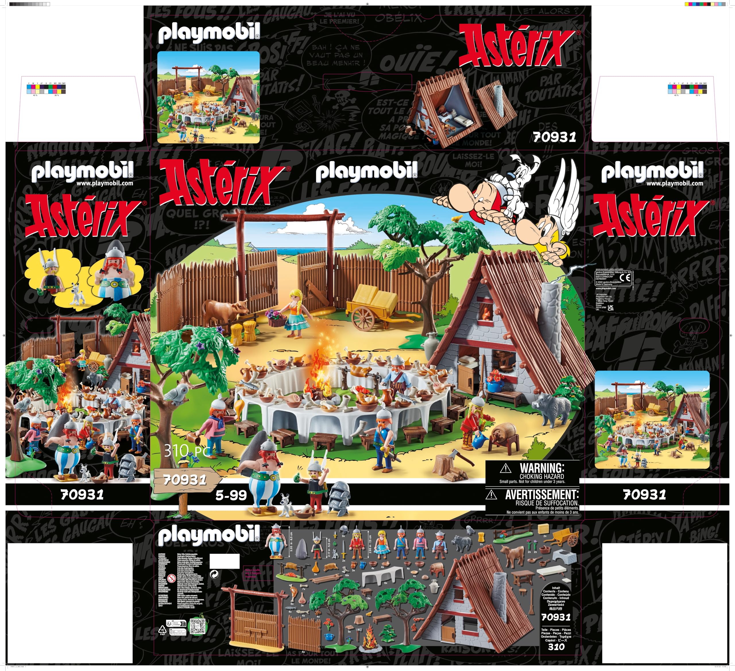 PLAYMOBIL Asterix 70931 Großes Dorffest, Spielzeug für Kinder ab 5 Jahren