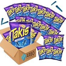 Takis Blue Heat Box of 20 92.3 g each Large Value Box - Blue Sharp Tortilla Chips - Spicy Fiery with Touch of Lime - Original from Mexico