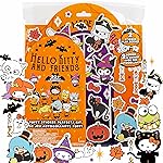 Hello Kitty and Friends Halloween Puffy Playset, Includes 30+ Stickers, 2 Play Scenes, Reusable for Kids