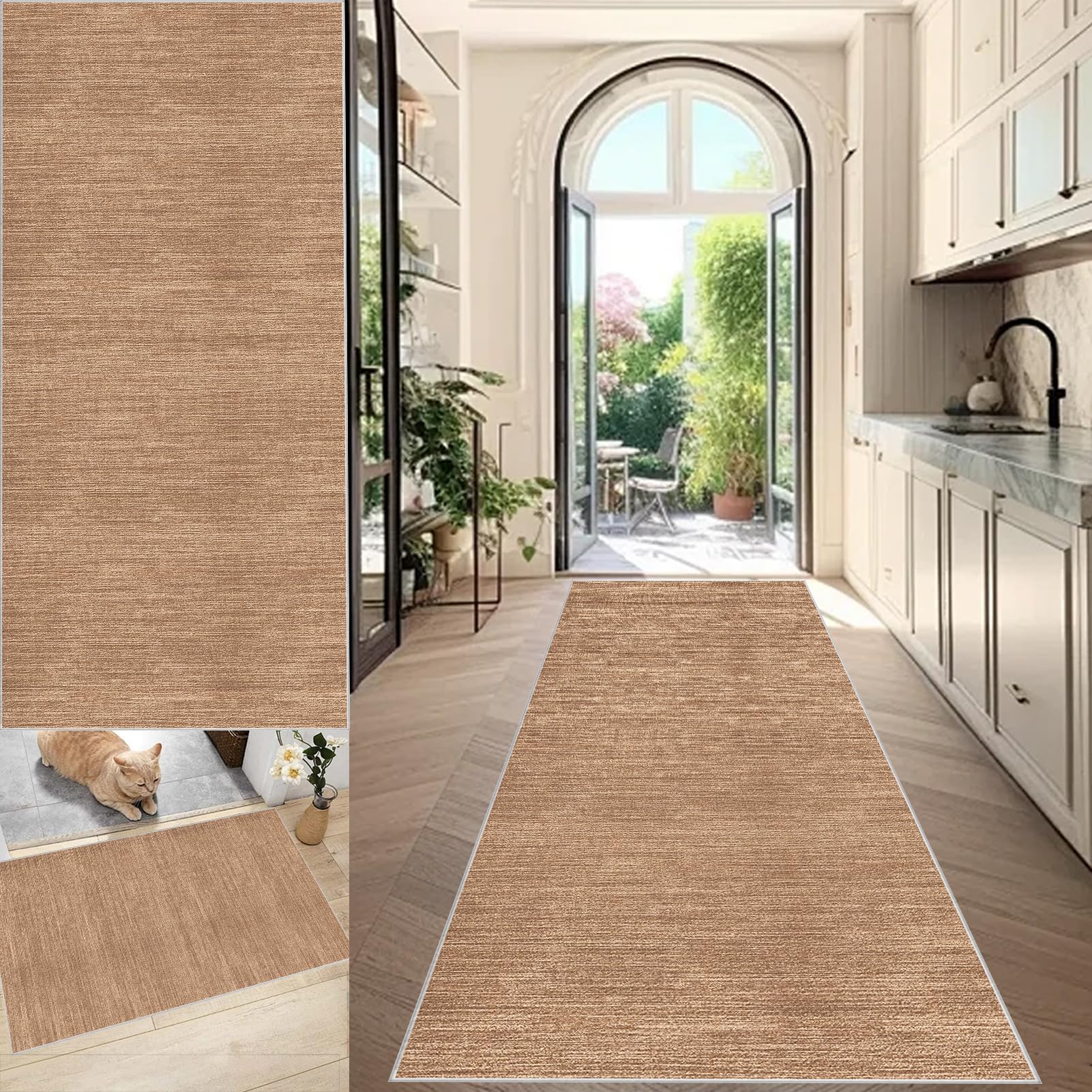 Long Carpet Runners for Hallway Non Slip 50 x 80 cm Rugs Runner for Hallways Floor Mat for Entryway Bedroom Kitchen, Extra Long Hallway Hall Runner Narrow Rugs Washable Carpet Runner for Kitchen