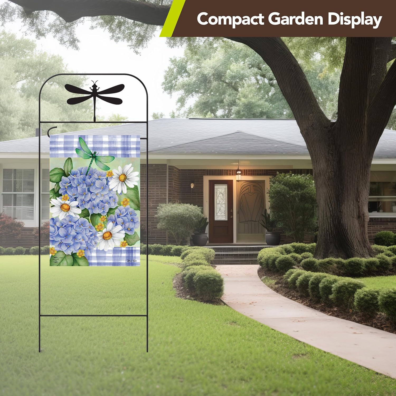 Briarwood Lane Wrought Iron Dragonfly Garden Flag Arbor - Image 5