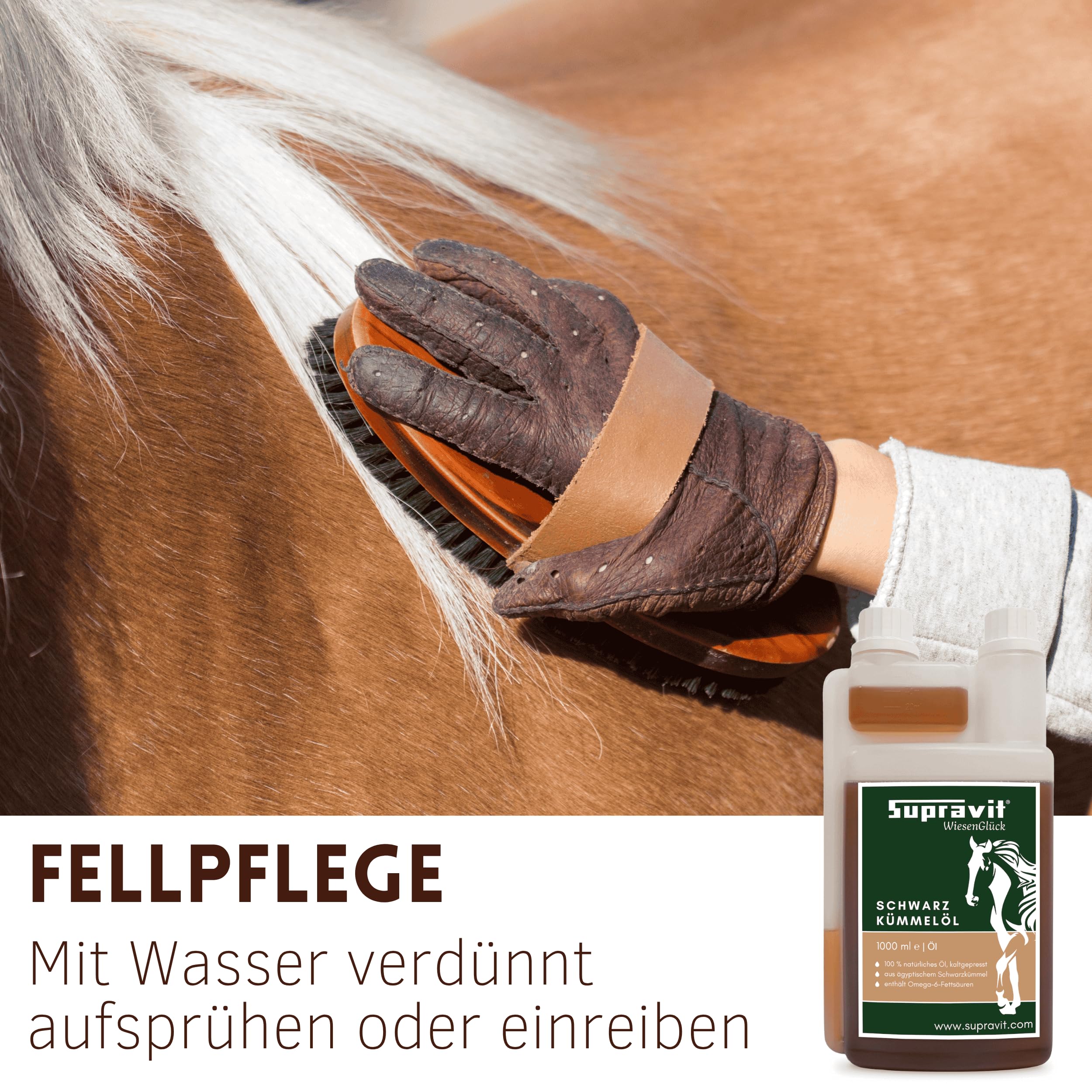 Supravit Schwarzkümmelöl für Pferd & Hund 1L