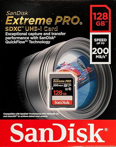 Miniatura 2 de SanDisk - Tarjeta de memoria SD Extreme Pro de 128 GB (paquete de dos) funciona con cámara digital DSLR Nikon D3500, D7500, D5600