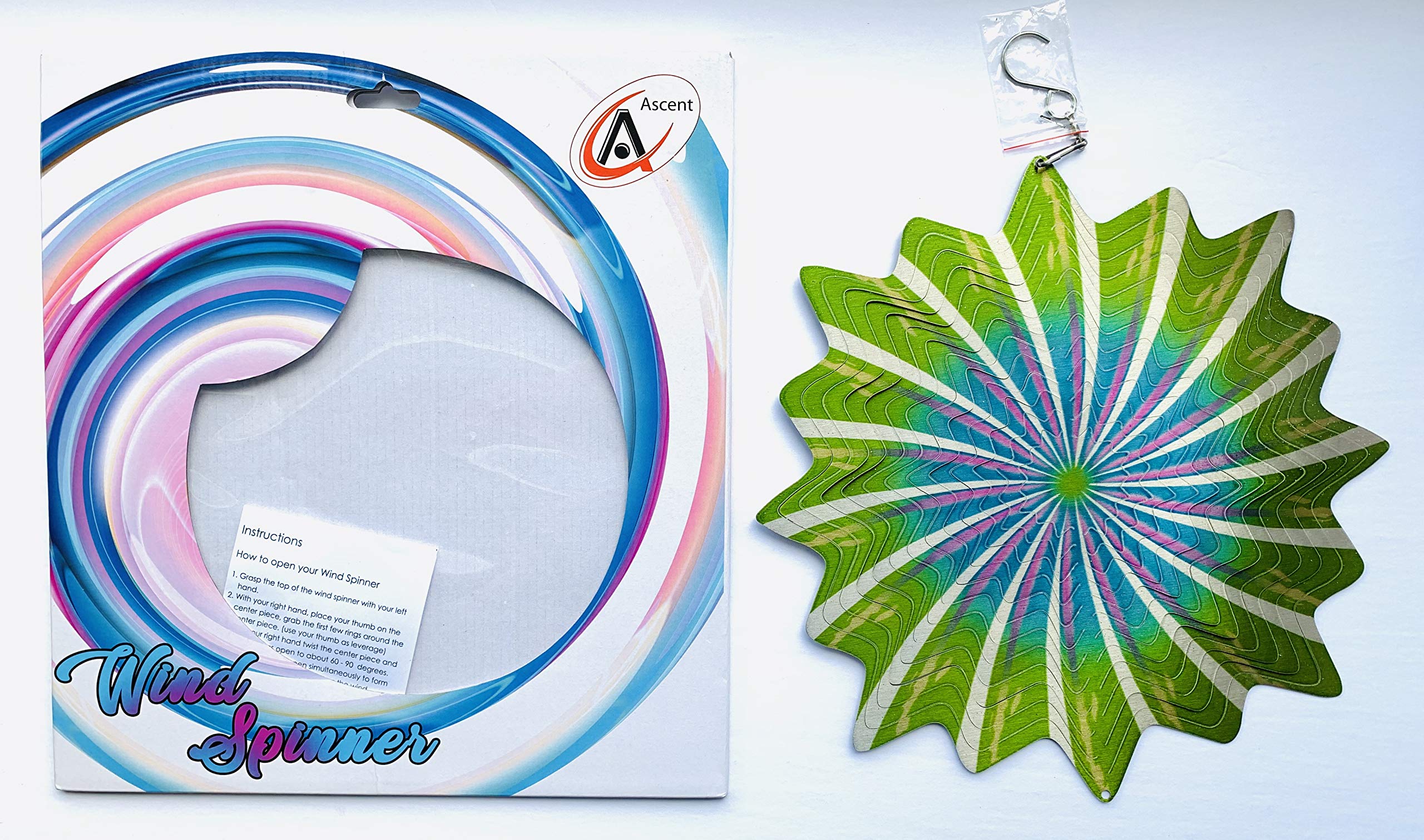 Dundee Deco Spinner De Viento En Caja De Regalo – Colgante 3D Para Interior Y Exterior Jardín – Mandala – Cardenales – Rojo, Negro, Amarillo – 30 Cm – Idea De Regalo única, Recuerdo, Presente