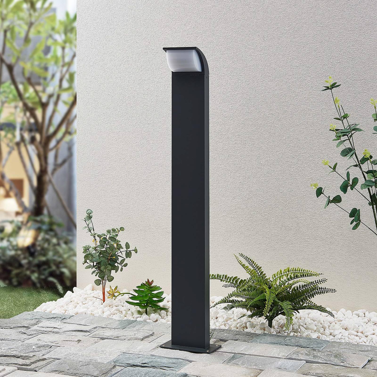 Lucande LED Wegeleuchte Pollerleuchte anthrazit 80 cm IP65 Außenleuchte