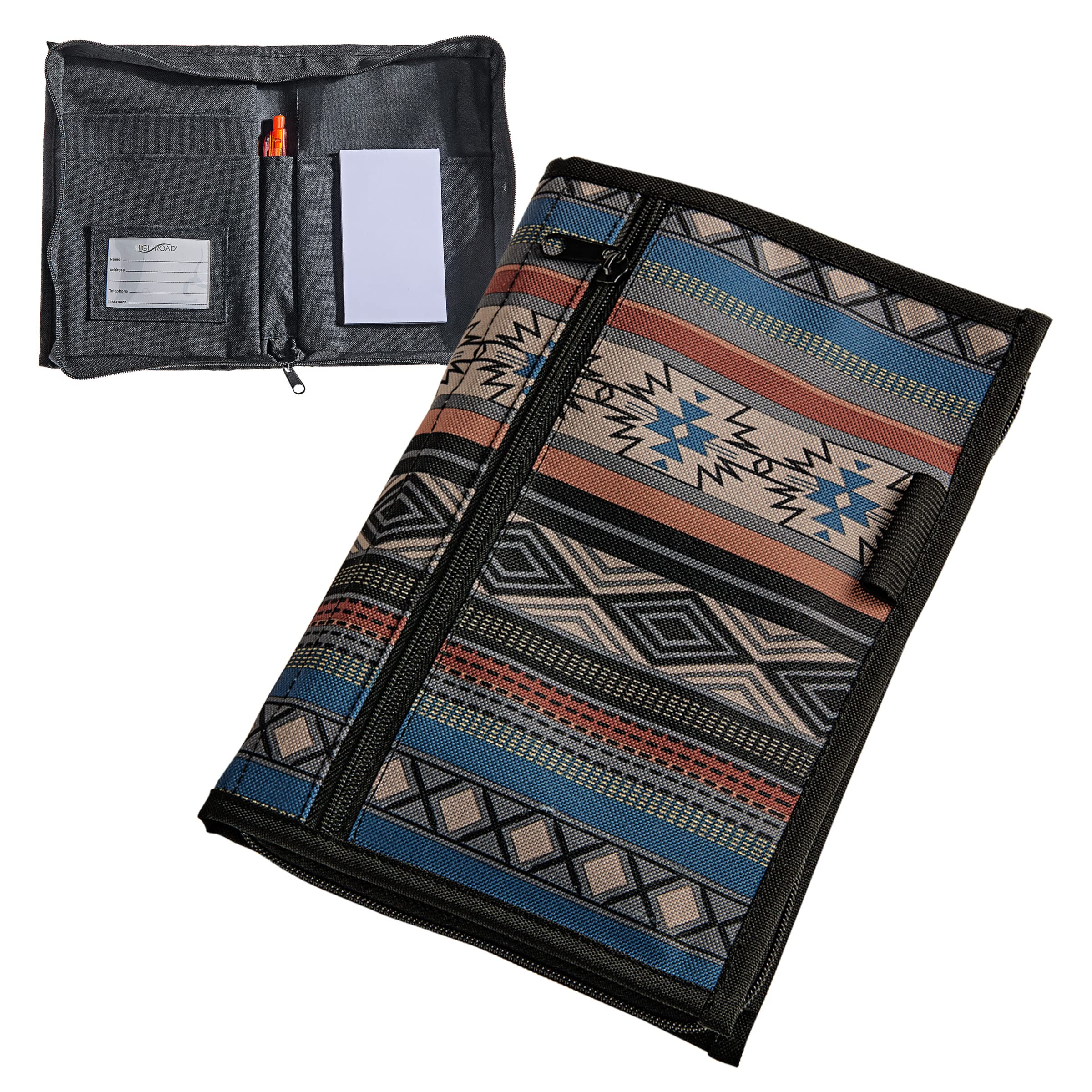 High Road Glove Box Organizer and Owners Manual Case with Secure Zippered Pockets for Registration and Insurance Cards and Paperwork