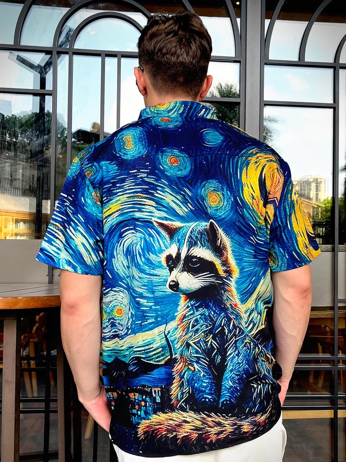 Men's Hawaiian Shirt Button Down Funny Printed Casual Short Sleeve Summer Beach Party BBQ Shirts - Image 6