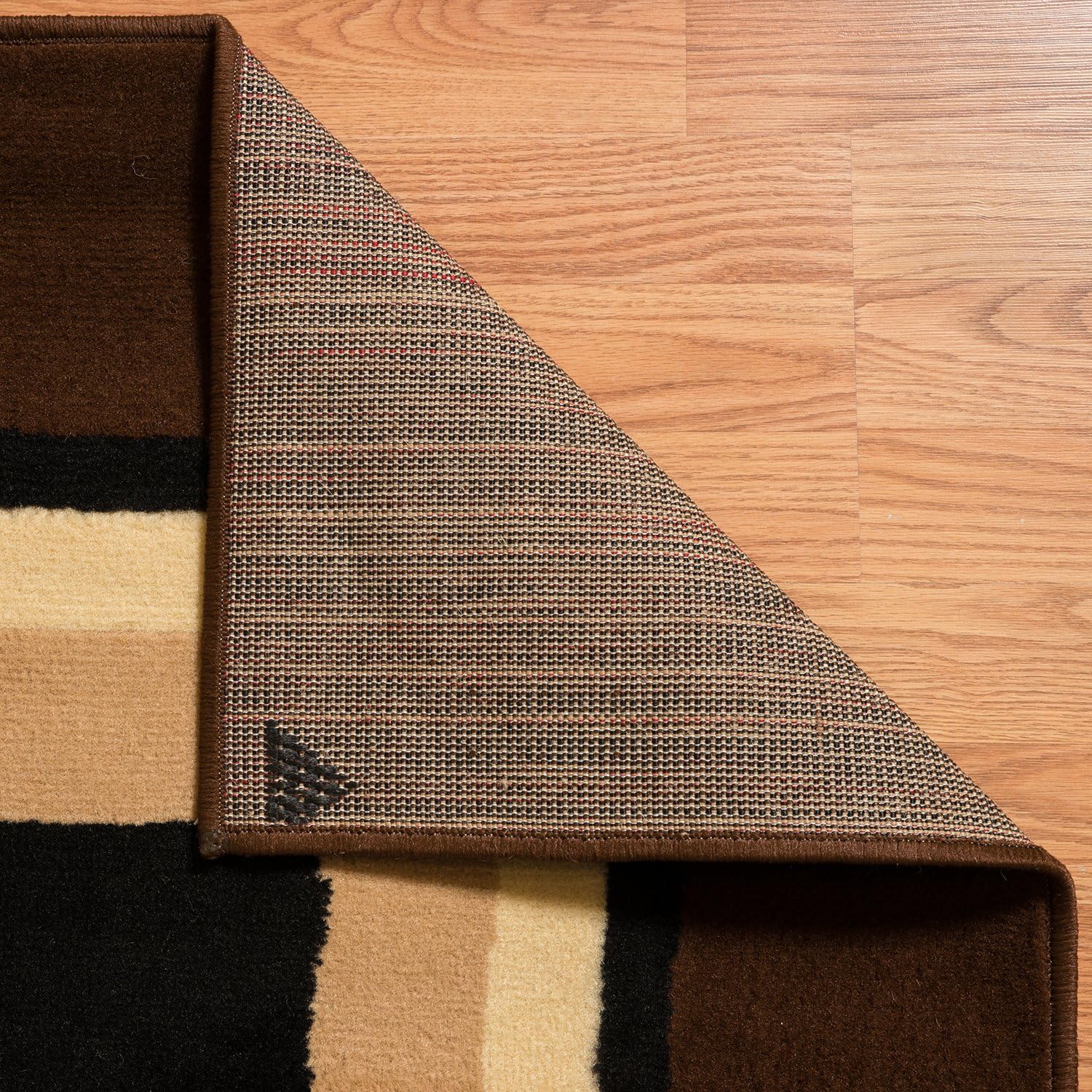 United Weavers Dallas Spaces Accent Rug – Brown, 8x11, Modern Indoor Area Rug with Geometric Pattern, Jute Backing