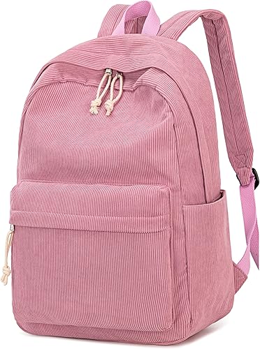 Mochila escolar para adolescentes, mochila grande de pana ligera para niñas, niños, casual, escuela secundaria, universidad, bolsa de viaje para