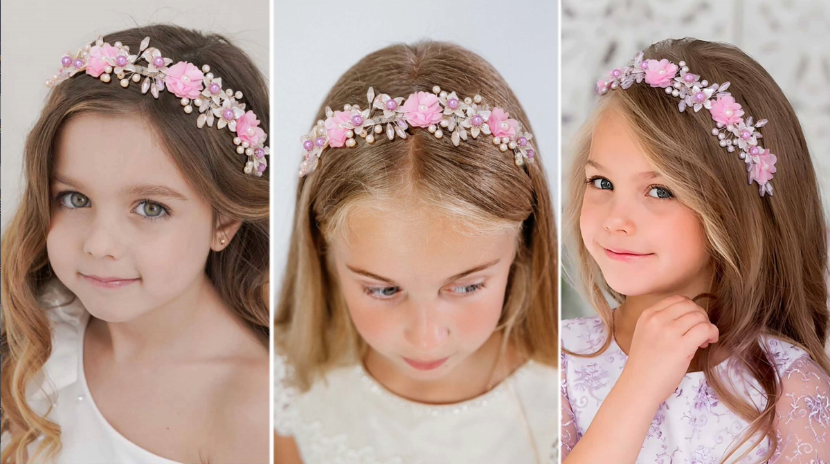 Amazon.com : Campsis Flower Princess Headpiece Pink Headband  display picture 1