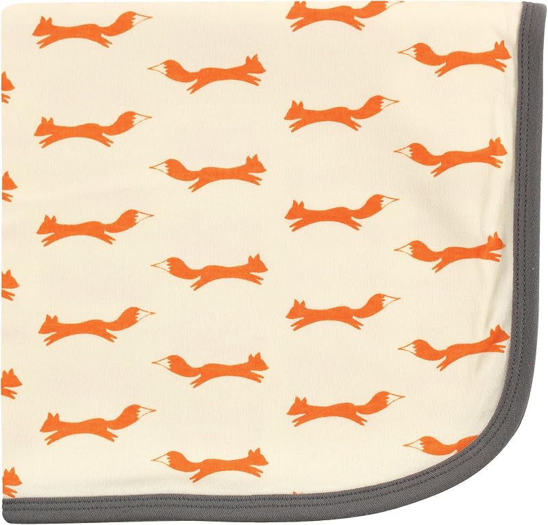 Touched by Nature Arrullo, manta de acogida y multiusos de algodón orgánico unisex para bebé, zorro, talla única