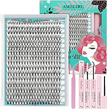 Natura Eyelash Extension Kit False Eyelashes Kit 320 Pieces 30D D Curl False Eyelashes Lash Clusters Lash Bond and Seal,Glue Remover Tweezers Lash Applicator Tool (Mix 8-18 mm Kit)
