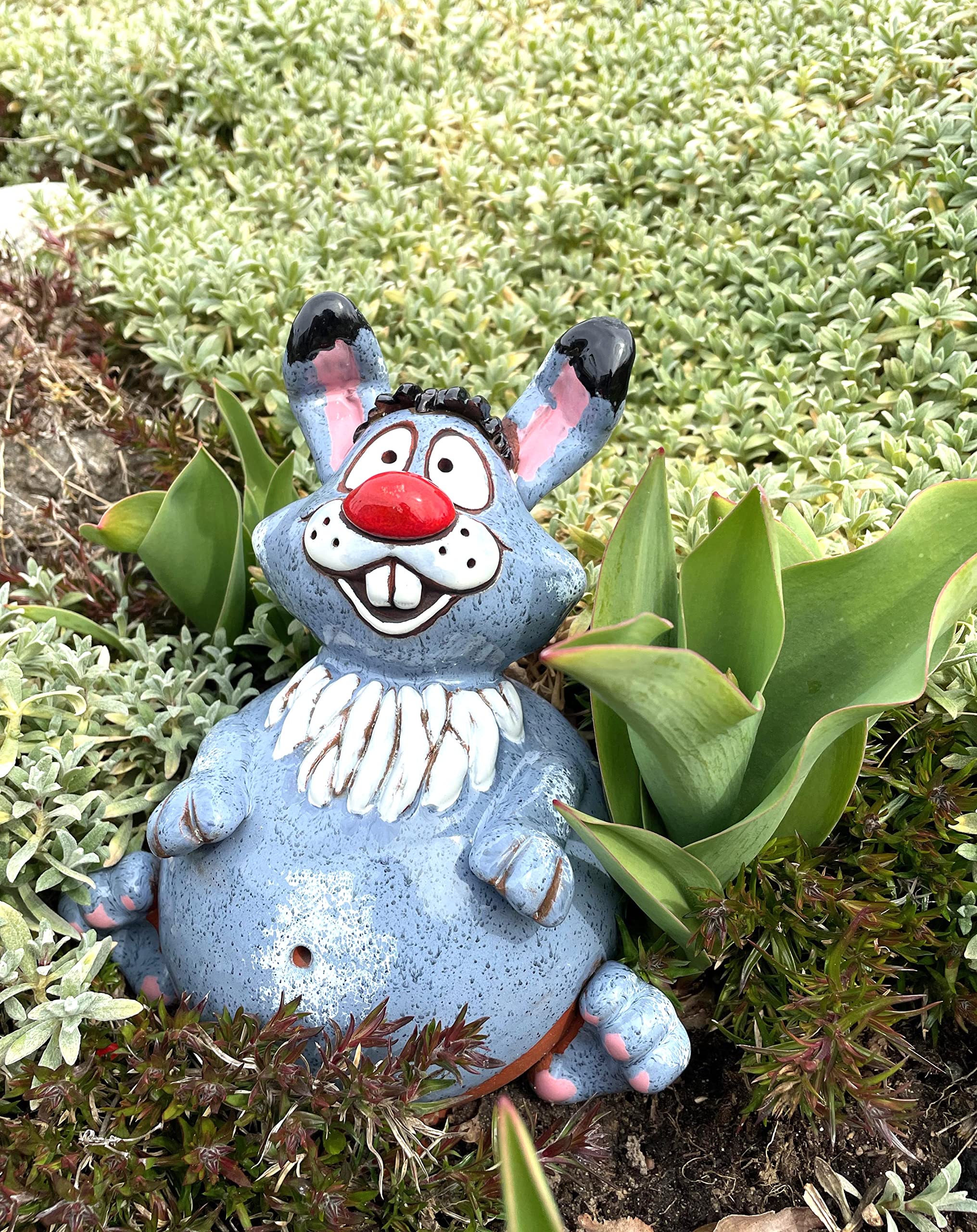 Ceramiczna ozdoba ogrodowa, ręcznie wykonana, dekoracja ogrodowa do użytku na zewnątrz, odporna na warunki atmosferyczne, ceramiczna dekoracja ogrodowa, figurki ogrodowe i posągi ogrodowe