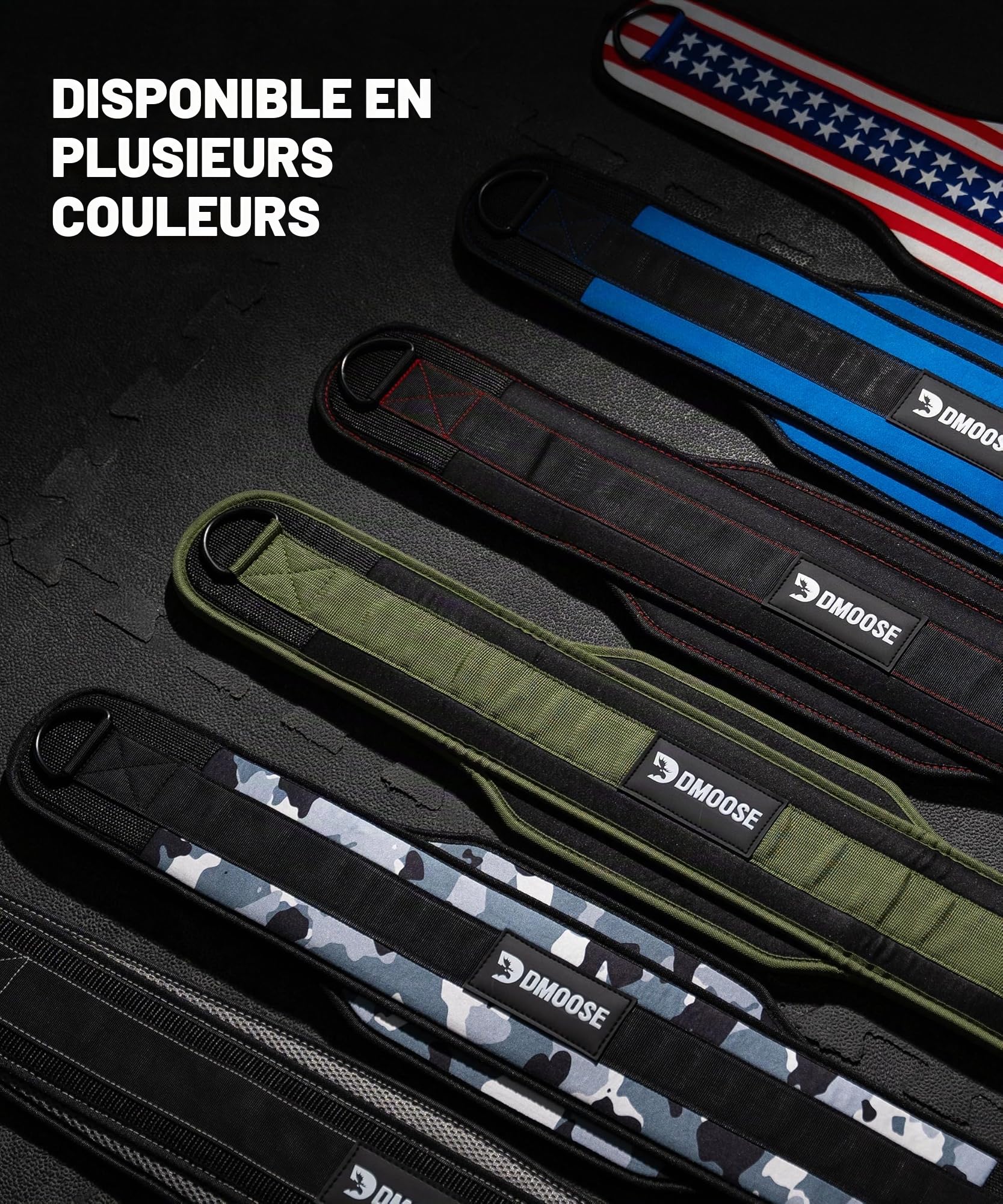 DMoose Ceinture de Musculation avec chaîne pour Pullup, Ceinture de Gymnastique pour Powerlifting, Squat, Bodybuilding, Acier résistant avec Support Confortable en néoprène