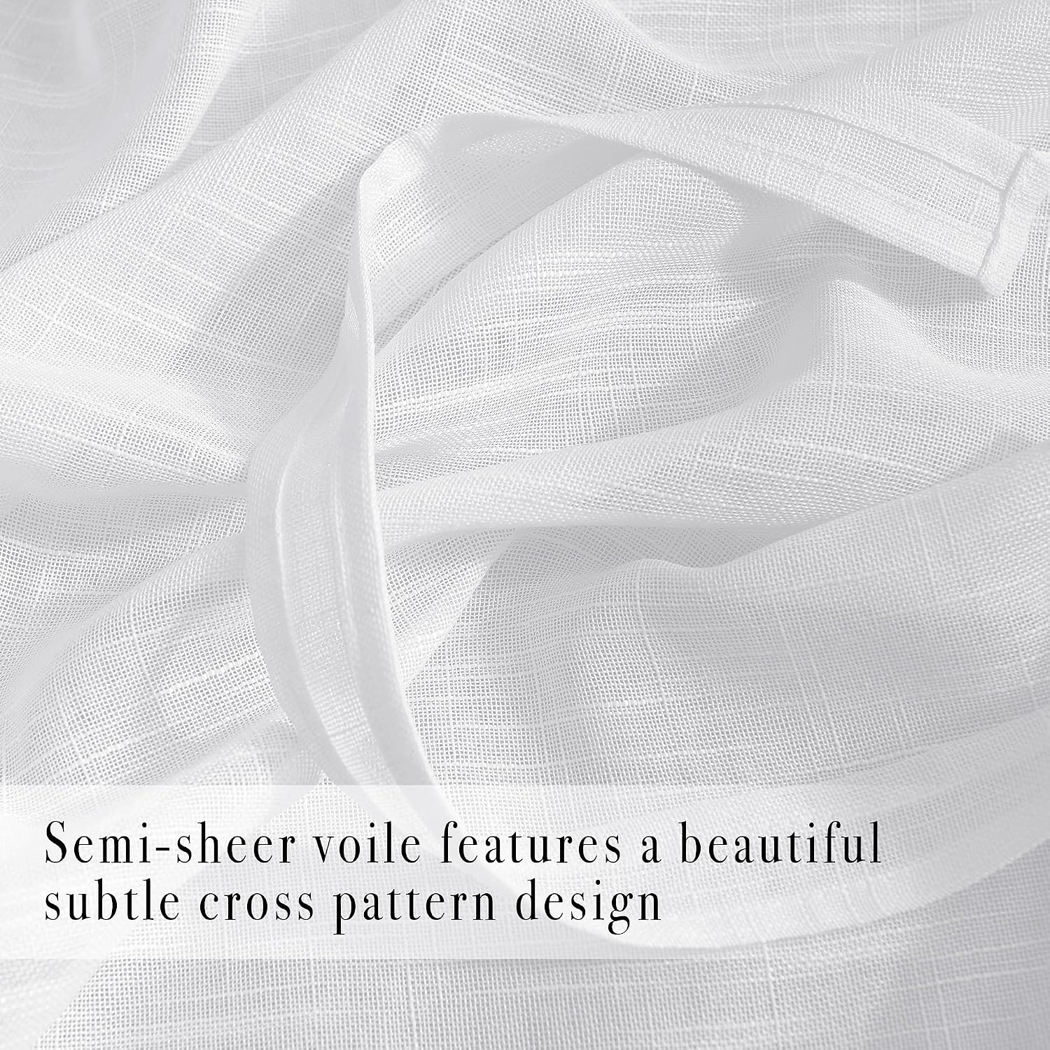 Pony Dance Bathroom Window Curtains - Tie Up Shade for Bedroom Light Filter Semi-Sheer Roman Shade Drapes Elegant for Home Decoration, 42 x 54 inches, White, Set of 1