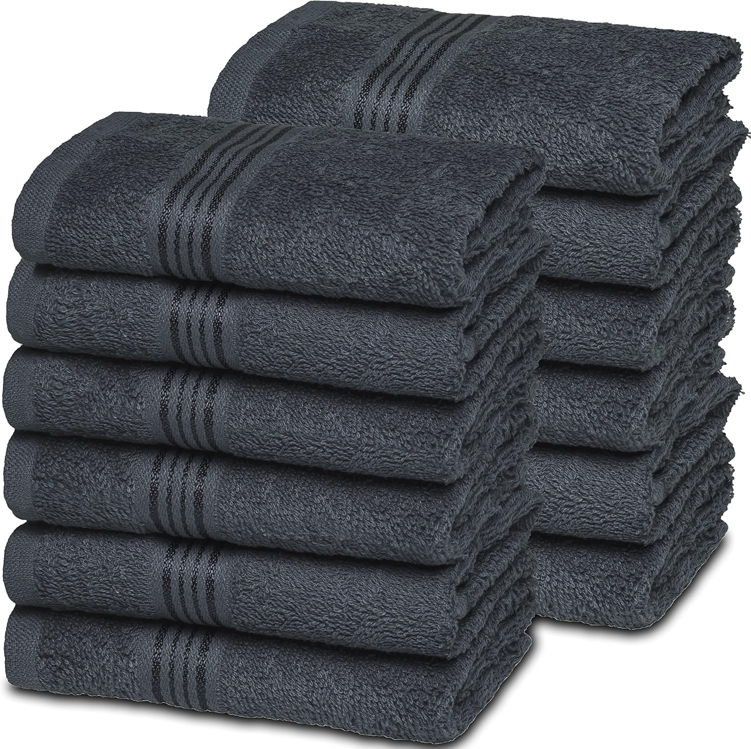 Belizzi Home Ultra Soft Cotton Washcloths, Contains 12