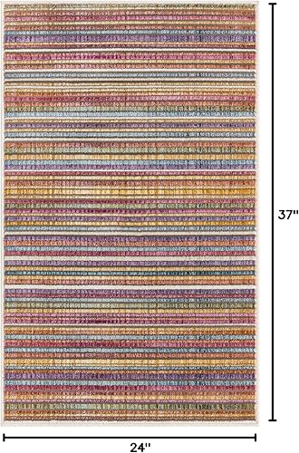 Miniatura 2 de Unique Loom Deepa Collection - Alfombra estática (2 pies x 3 pies 1 pulgada, rectangular, multi gris)