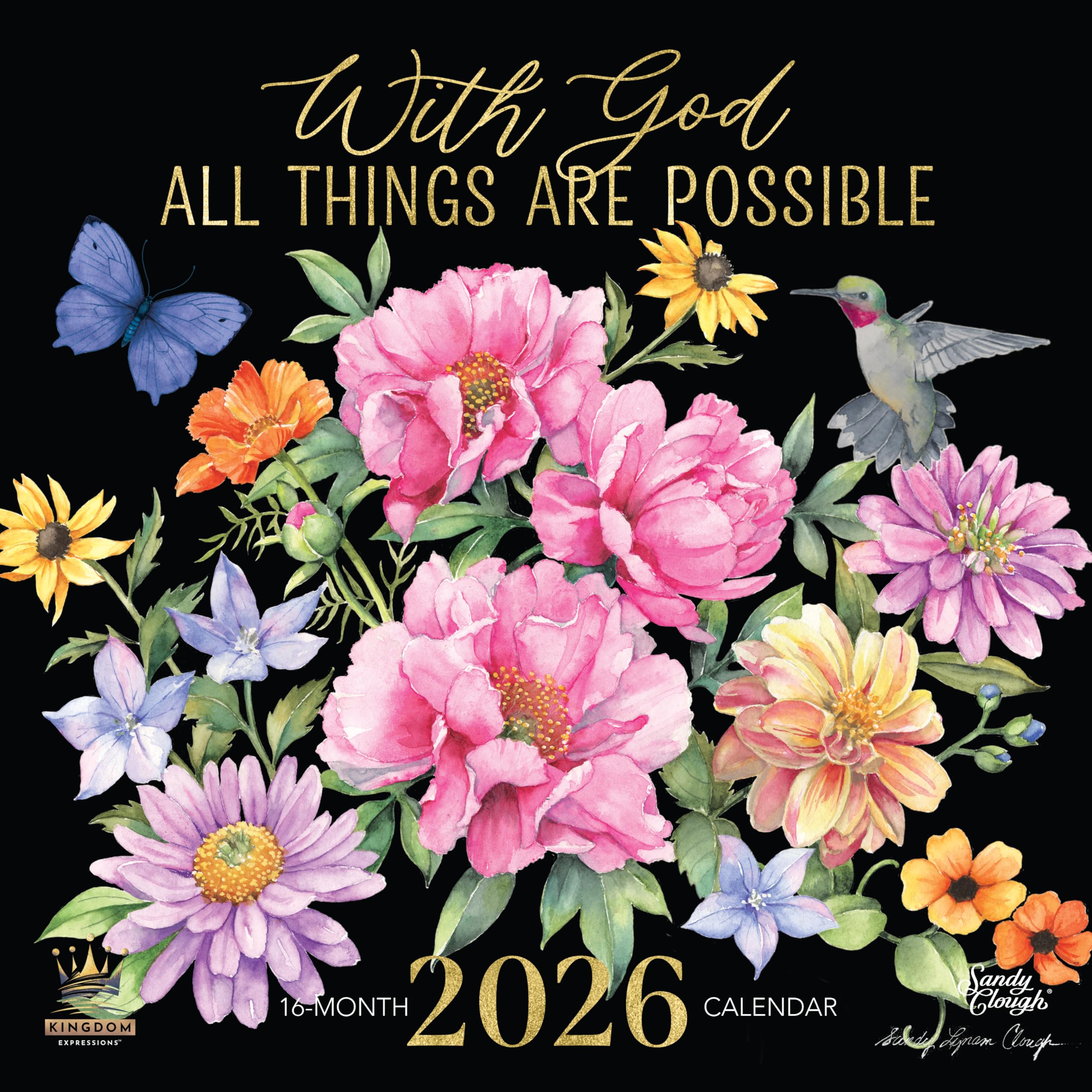 African American Expressions 2026 Wall Calendars - Monthly Calendars Celebrating Black Culture & History - 12x12 Hanging Calendar - 16 Months (With God All Things are Possible)