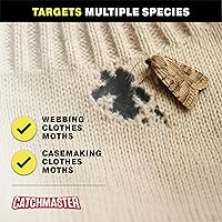 Vista 5 de Catchmaster Trampas para polillas de ropa con tecnología de feromonas sin olor extra fuerte de alta calidad, rojo, XL, pegamento extra fuerte