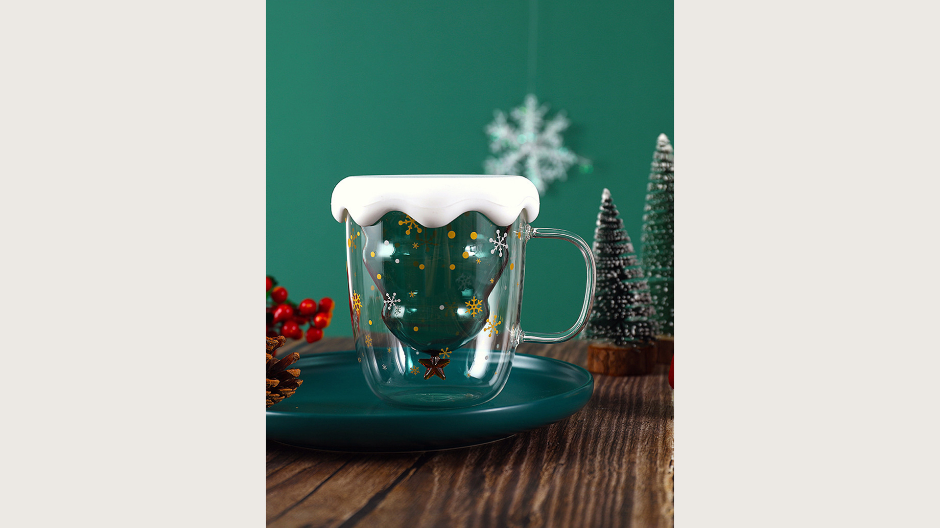 Tasses à Café En Verre à Double Paroi Avec Couvercles Et Poignée – Tasse à Café Amusante