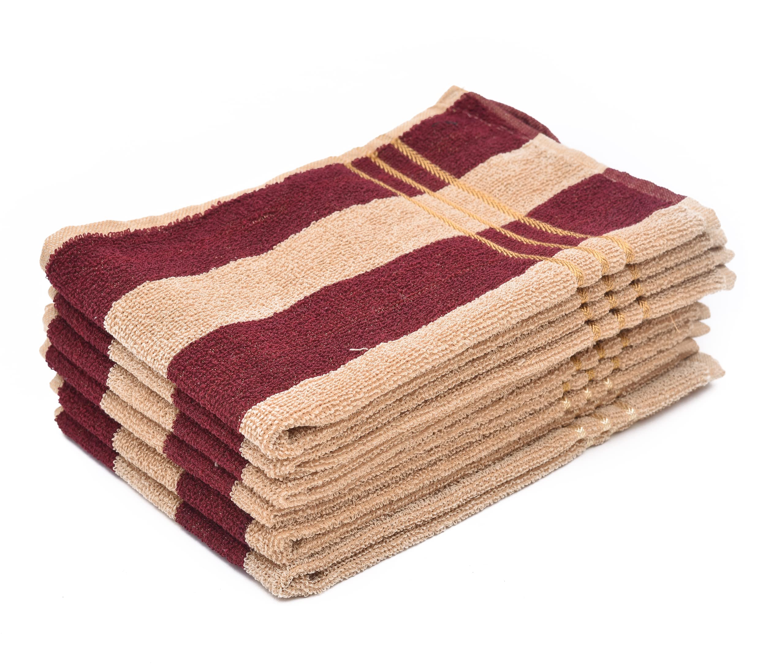 COZY FURNISH500 GSM Hand Towels Ultra-Soft for Sensitive Skins,Highly Absorbent & 100% Cotton Zero Twist Towels,Size 13 x 19 inch (Pista, 6)