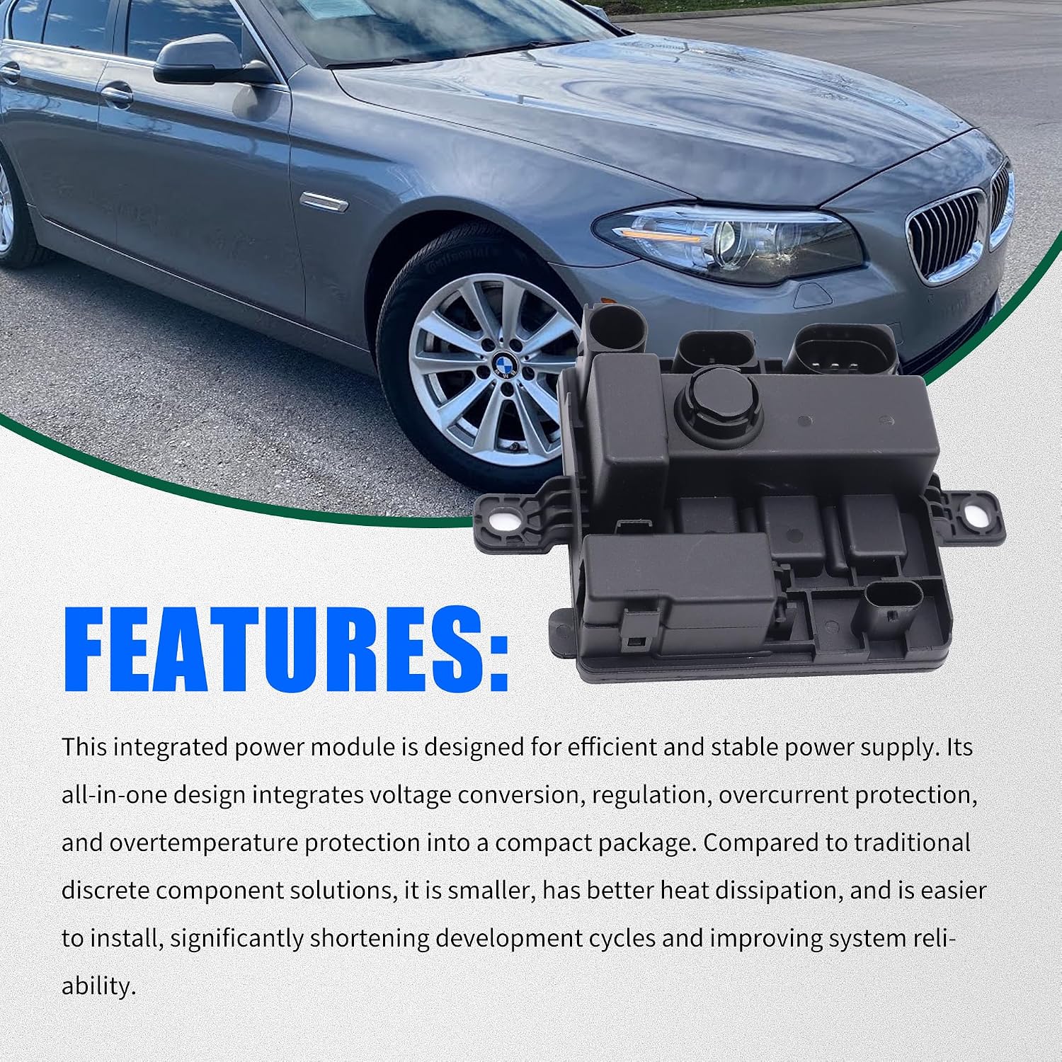 HiSport Integrated Supply Module IVM 12637591534 Compatible with BMW BMW 528i 535i X3 X5 335i 328i 640i 740i 740Li 228i 428i 435i M235i X5 X6 320i M2 Hybrid 3 Hybrid 5 Hybrid 7