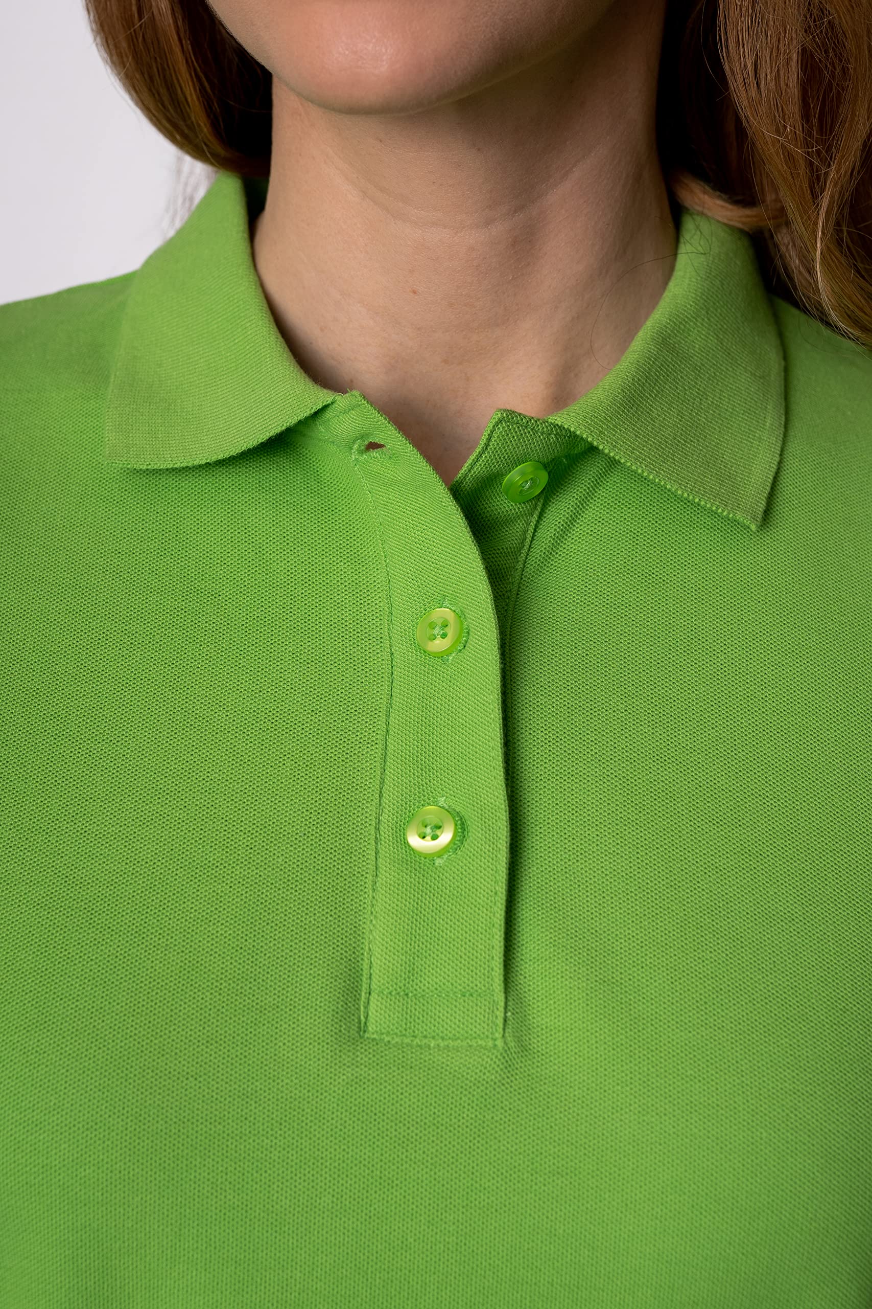 Polo Shirt Mujer Básica Manga Corta piqué Algodón Transpirable Golf Top