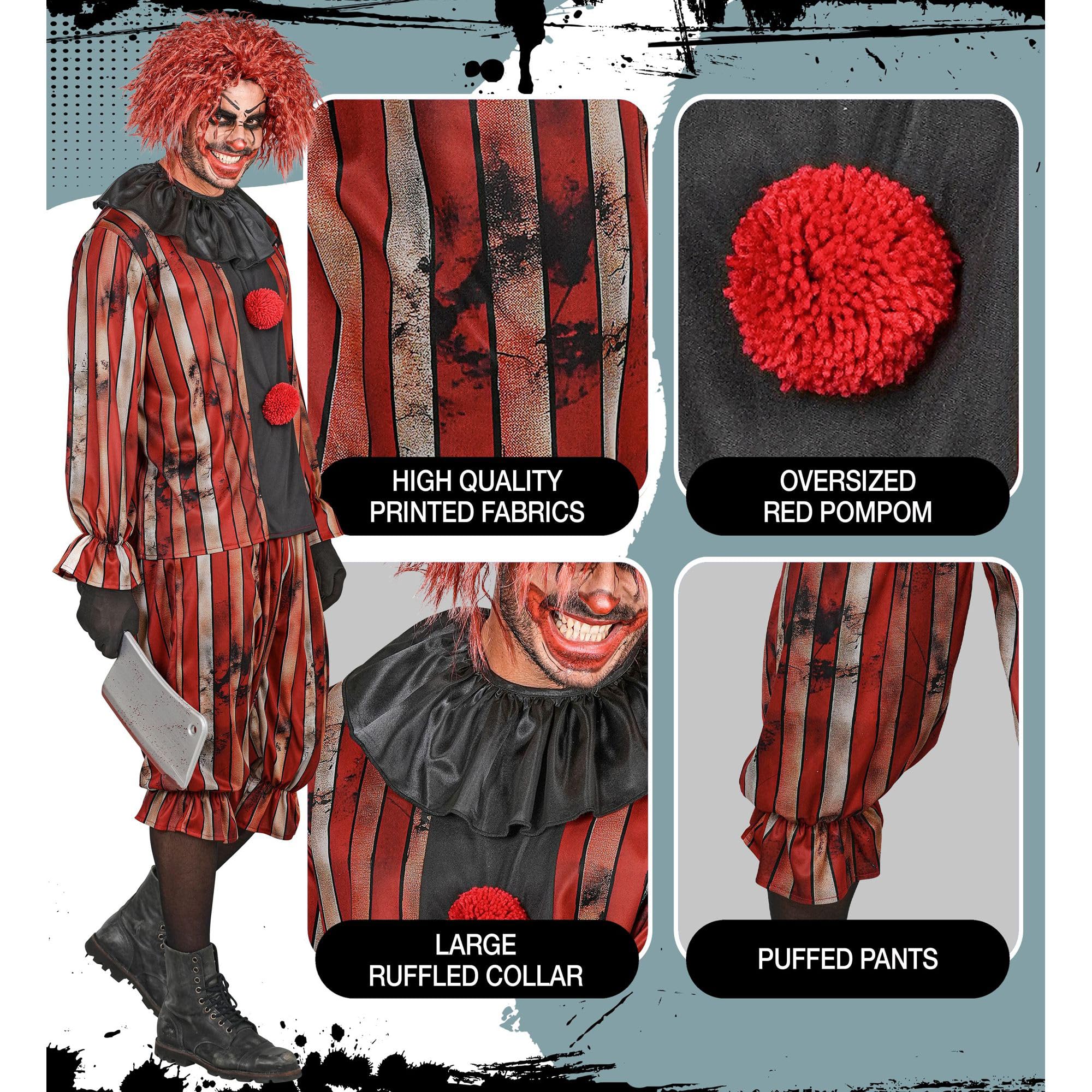 W WIDMANN MILANO Party Fashion - Böser Clown Halloween Kostüm Herren