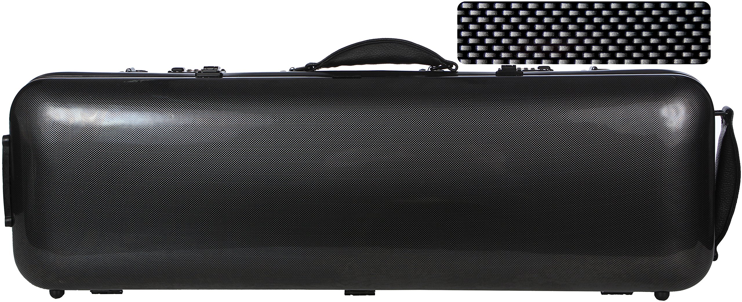 Geigenkoffer Fiberglass Safe Oblong 4/4 point schwarz M-Case + Musiktasche