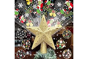 10" Grinch Christmas Tree Topper Star 