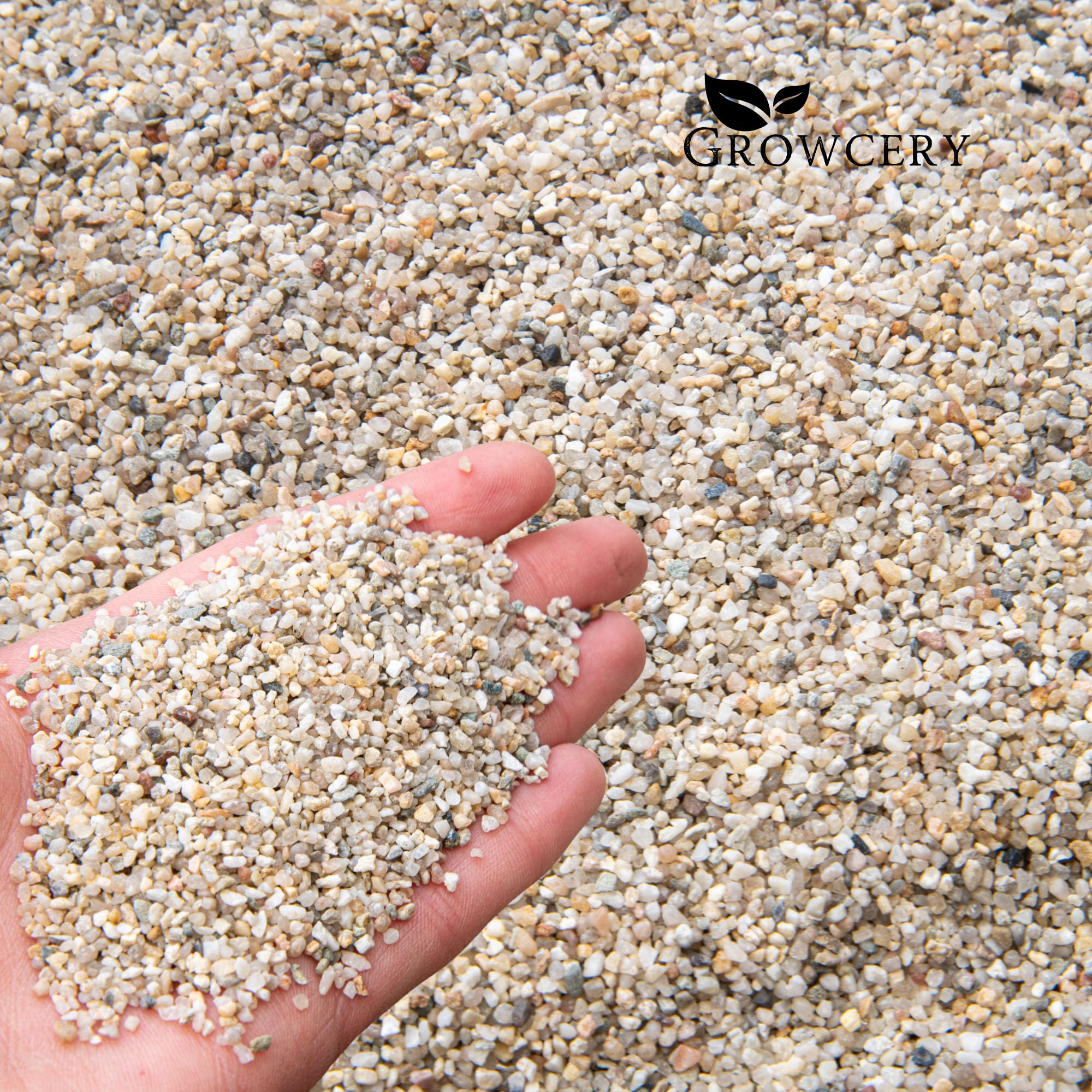 Sable de silice – Remplissage de substrat grossier de 1 à 2 mm pour aquarium, idéal comme gravier d'aquarium et gravier, améliorant l'esthétique et la santé de votre environnement d'aquarium
