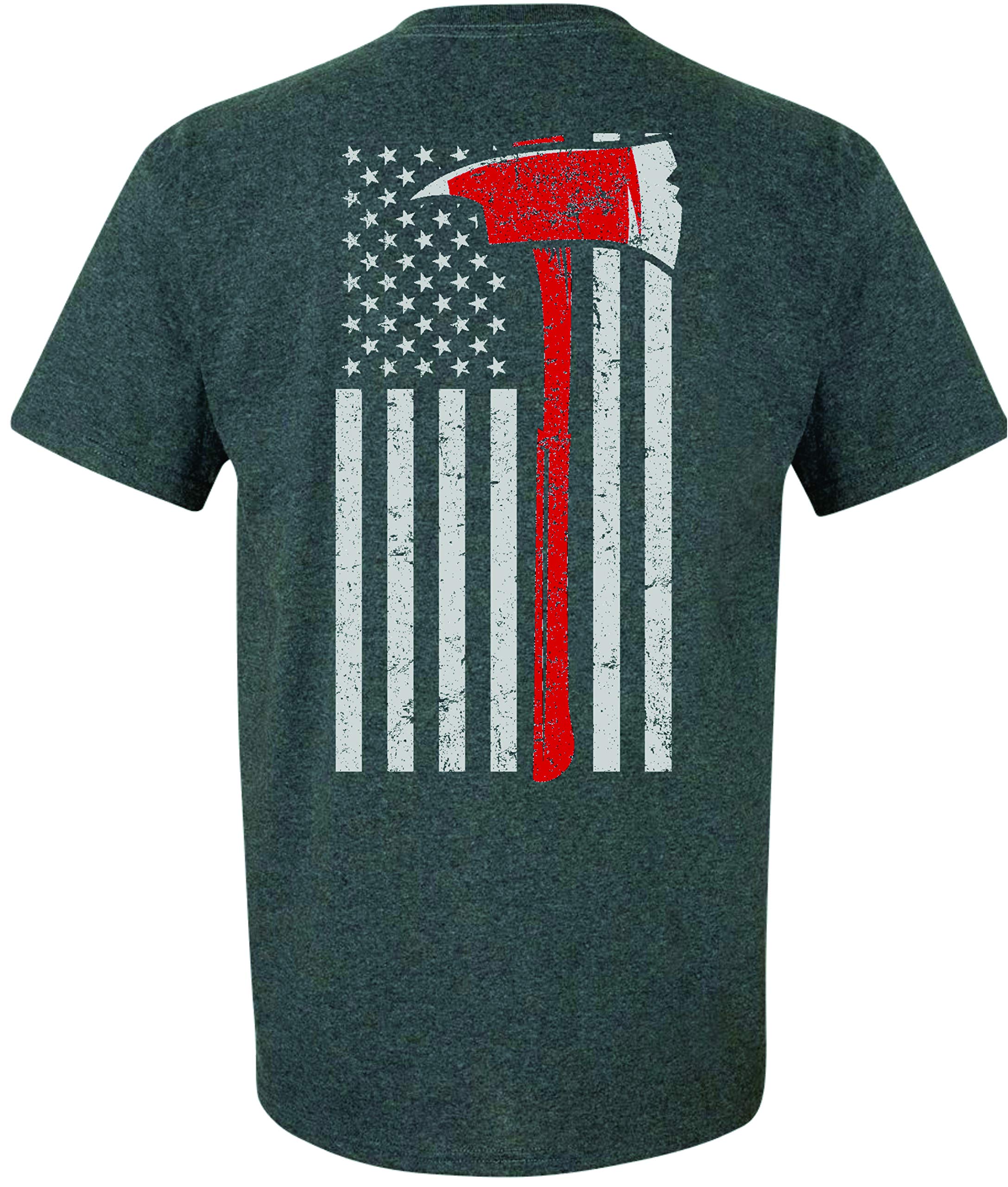 Patriot Apparel CompanyPatriot Apparel Thin Red Line Fire Firefighter T-Shirt Axe 2