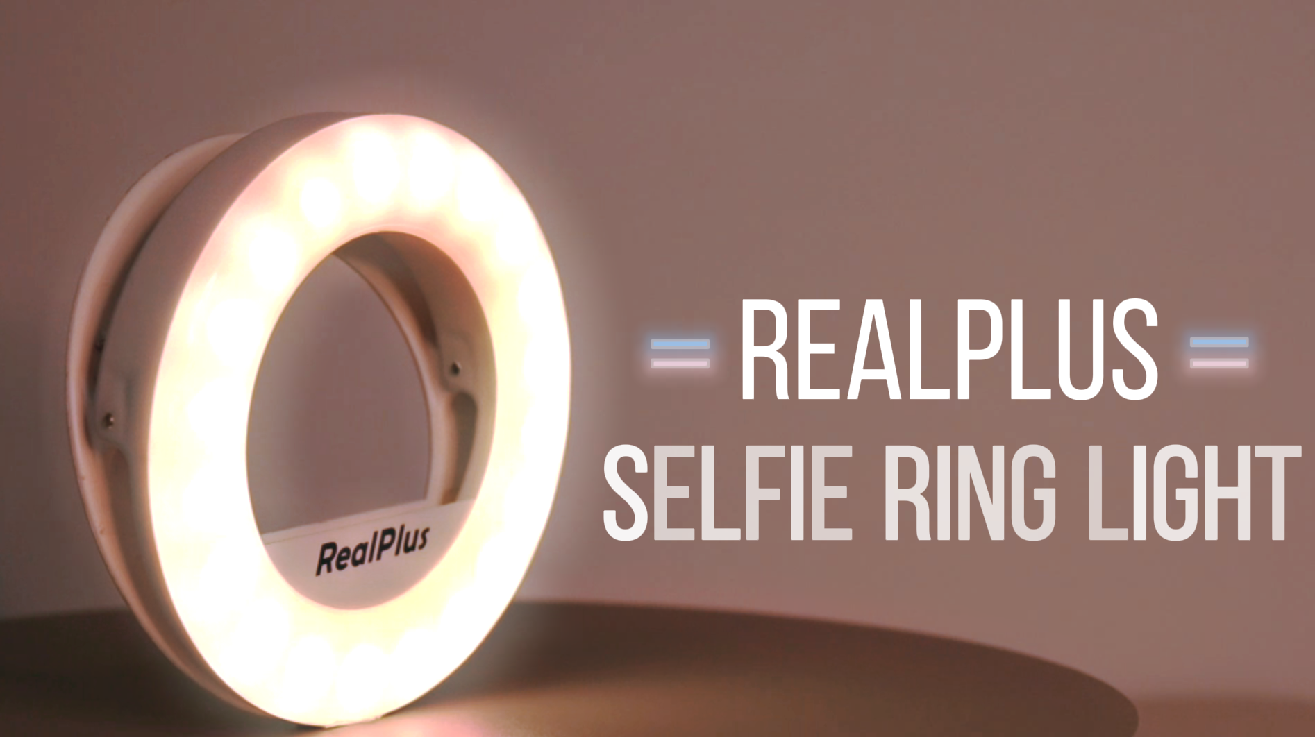 Ring Light Selfie Rechargeable RealPlus - 40 LEDs Avec Clip Pour Téléphone Et Laptop