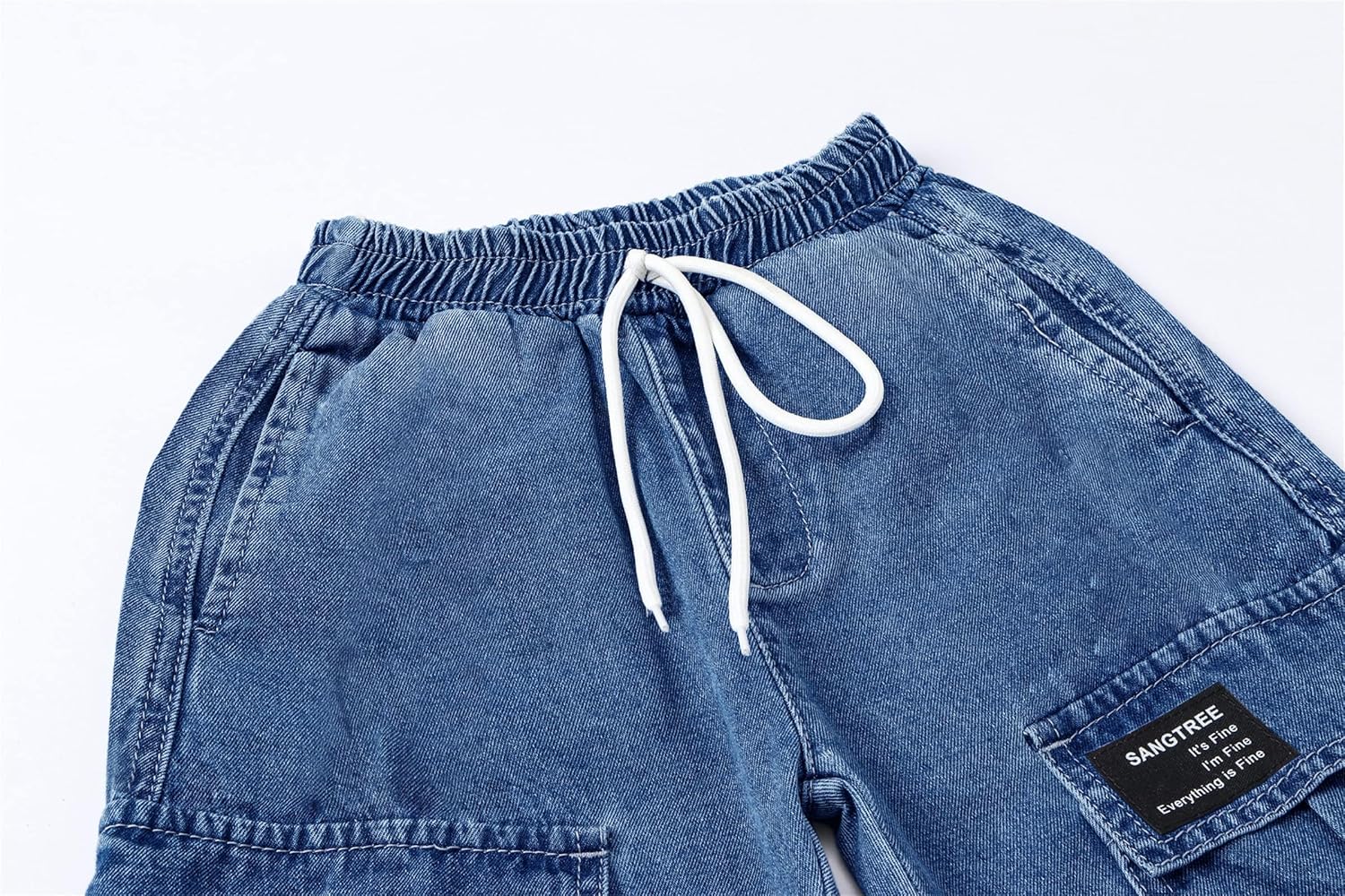 SANGTREE Girls & Womens Drawstring Cargo Jogger Pants,3 Years - Women 3XL - Image 5