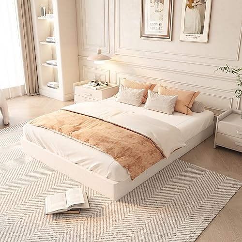 Miniatura 4 de Somier Queen de 7 pulgadas, solo somier de alto perfil, base de colchón con marco de metal resistente, fácil montaje, sin ruido