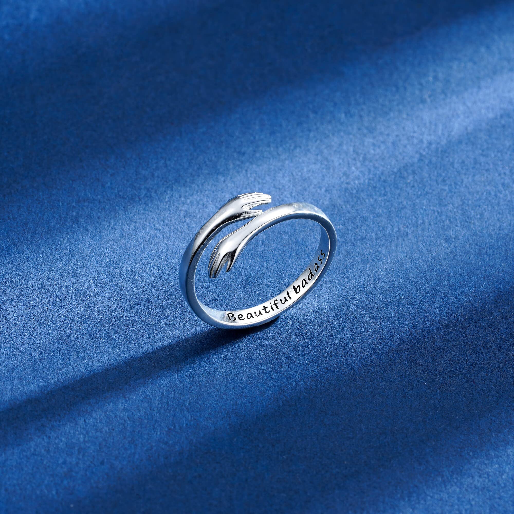 Yesteel Anillo de plata de ley 925 para mujeres, adolescentes, niñas, anillo ajustable, joyería para el día de la madre, regalos de cumpleaños para hijas, mamá, hermana, esposa, amigos, abuela