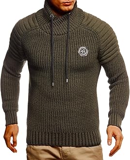 Leif Nelson Men's Pullover Knit Sweater LN-5235