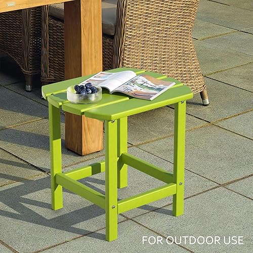 Miniatura 4 de TORVA Mesa auxiliar Adirondack para patio, mesas auxiliares para exteriores, resistente a todo tipo de clima, HDPE a prueba de humedad, uso