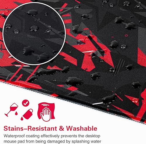 Miniatura 4 de Canjoy - Alfombrilla de mouse extendida para juegos, 31.5 x 15.7 pulgadas, XXL grande, para teclado de computadora, mouse con base antideslizante y