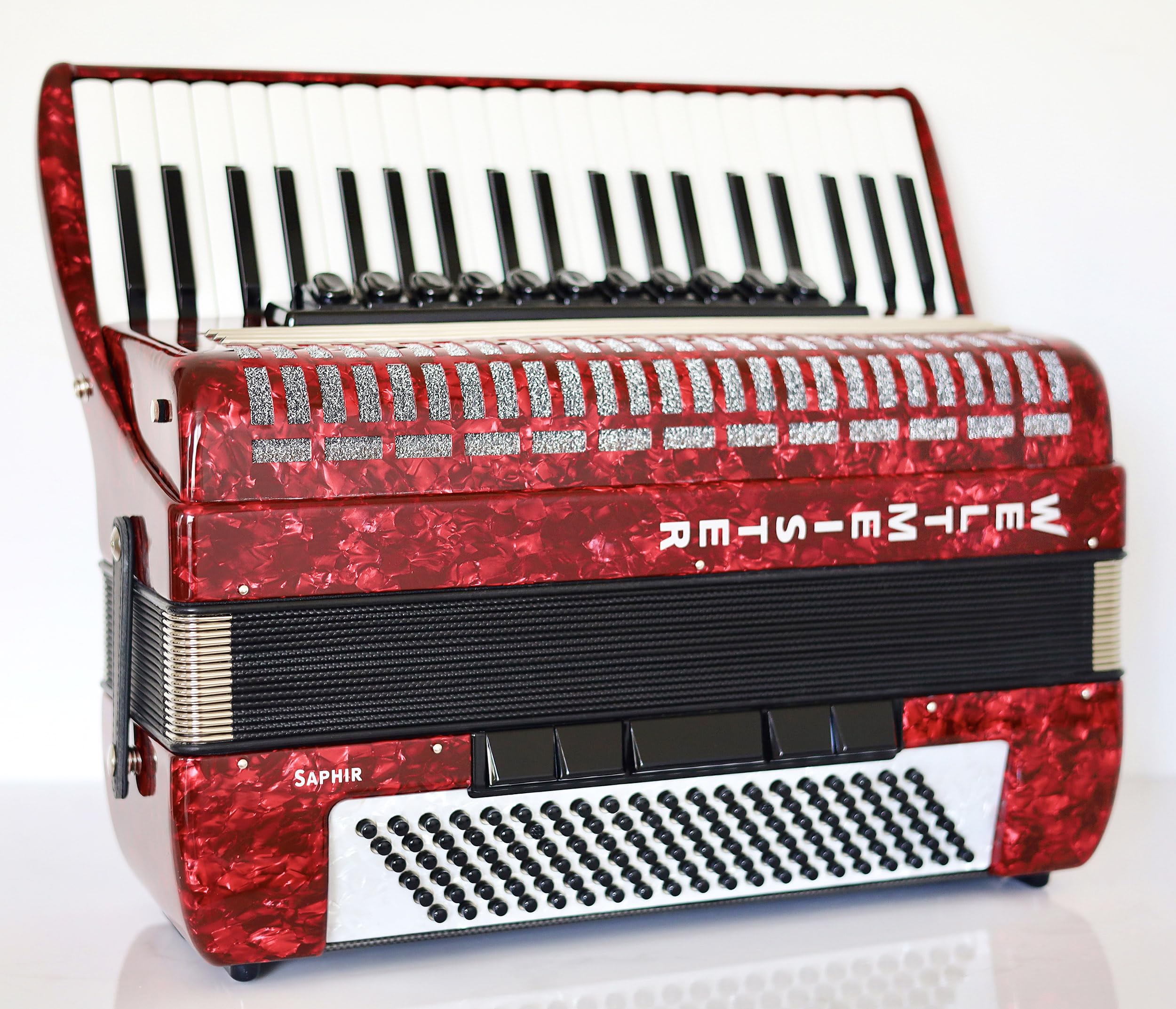 Amazon.com: New German Piano Accordion Weltmeister Saphir Red