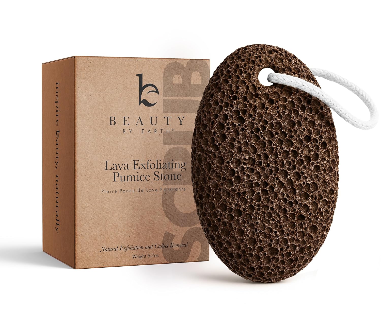 Natural Lava Exfoliating Pumice Stone; Callus Removal for Hands & Rough Feet Plus Dry, Dead, Hard or Cracked Heels; Best for Pedicures to Repair & Restore Soft, Smooth Healthy Skin for Men or Women